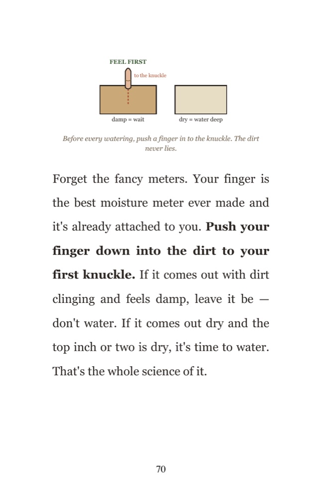 Sample page — the five-second watering test